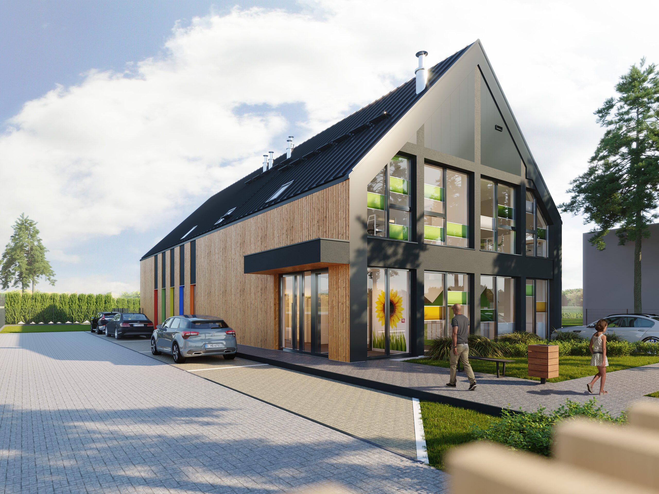 PROJEKT BUDYNKU ŻŁOBKA Z DREWNIANĄ ELEWACJĄ – CZERNIKOWO